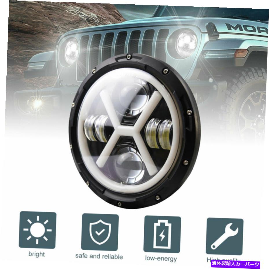 USヘッドライト Land Rover Defender 90 110ペアLEDヘッドライト7 \