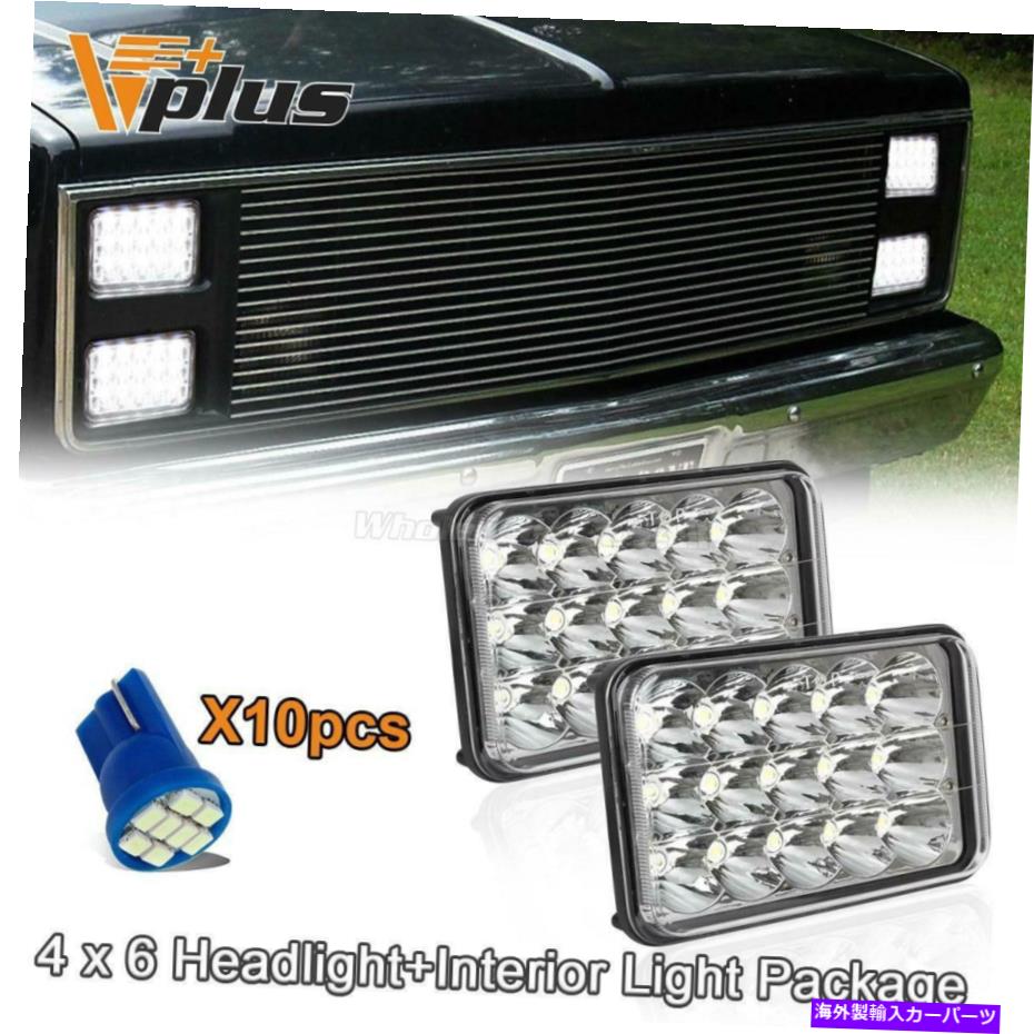 USヘッドライト 4x6 "LEDヘッドライトクリー+氷サイドキャブマーカーインテリアライト 4x6" LED Headlights CREE H4656/4651 Sealed+Ice Side Cab Marker Interior Lights【並行輸入品】｜Us Custom Parts Shop USDM