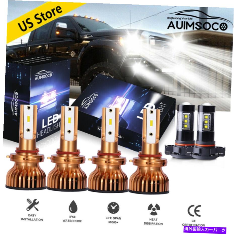 USヘッドライト Chevy Silverado 1500 2500 2007-2019 6000K LEDヘッドライトフォグ電球。 For Chevy Silverado 1500 2500 3500 2007-2019 6000K LED Headlight Fog Light Bulb.【並行輸入品】