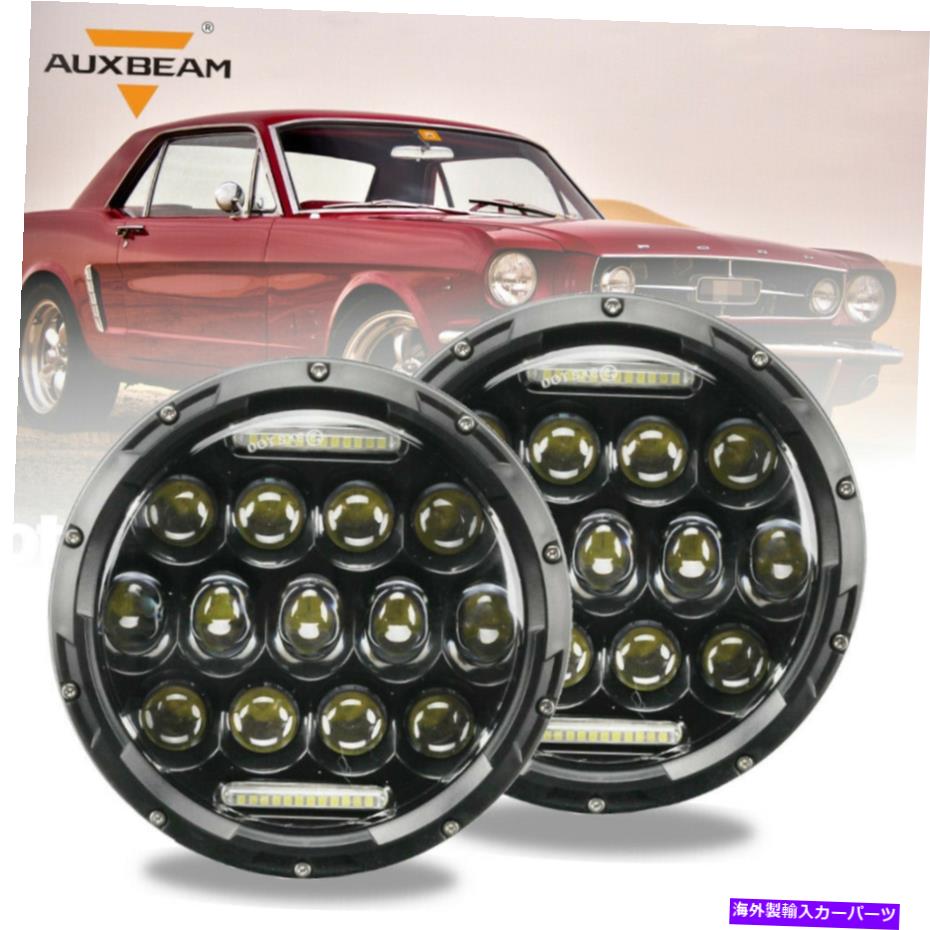 USヘッドライト AuxBeam 7in LEDヘッドライトHI / LOビーム6000Kホワイト電球フィットフォードマスタング1965-1978 Auxbeam 7IN LED Headlight Hi/Lo Beam 6000k White Bulb Fit Ford Mustang 1965-1978【並行輸入品】