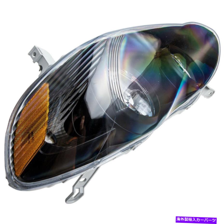 USヘッドライト TOYOTA COROLLA 2003-2008のための左+フロントヘッドライトブラックランプライトフィット Left + Front Headlights Black Lamp Lights Fits For Toyota Corolla 2003-2008【並行輸入品】