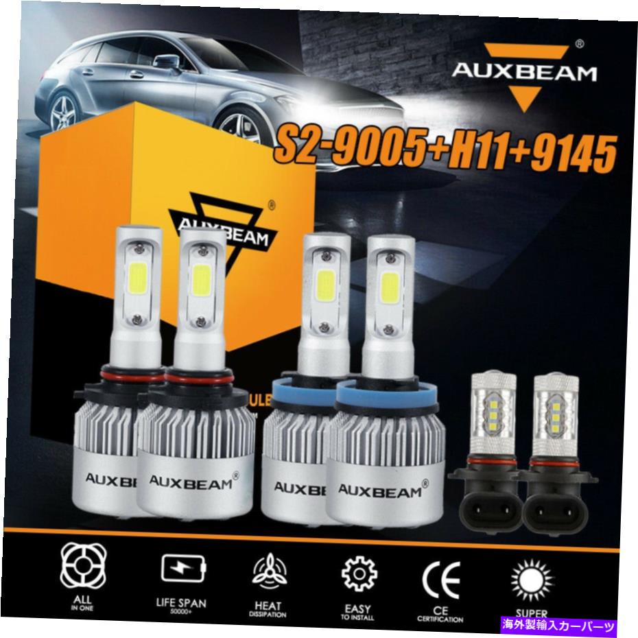 USヘッドライト 6ピースAUXBeam 9005 + H11 + 9145 Dodge RAM 1500 2500 3500のためのヘッドライトの霧の電球を導きました 6PCS AUXBEAM 9005+H11+9145 LED Headlight Fog Bulbs for Dodge Ram 1500 2500 3500【並行輸入品】