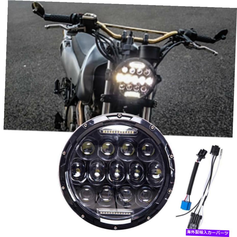 USヘッドライト ドットオートバイ7「ハーレーカフェレーサー用ラウンドヘッドライトLED DOT Motorcycle 7\
