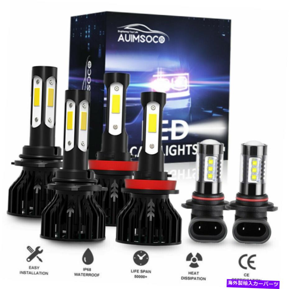 USヘッドライト 2016-2018 Dodge RAM 1500 2500 6XコンボLEDヘッドライトこんにちは/ LO＆FOG電球 For 2016-2018 Dodge RAM 1500 2500 6x Combo Led Headlight Hi/Lo&Fog light Bulbs【並行輸入品】