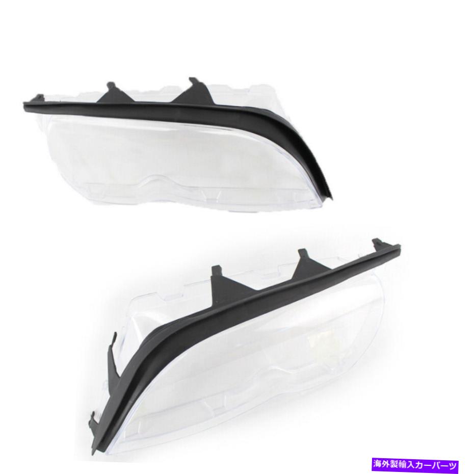 USヘッドライト BMW E46 02-05 4ドア3シリーズヘッドライトレンズヘッドランプカバー＆ガスケットクリア For BMW E46 02-05 4-Door 3 Series Headlight Lens Headlamp Cover & Gasket Clear【並行輸入品】