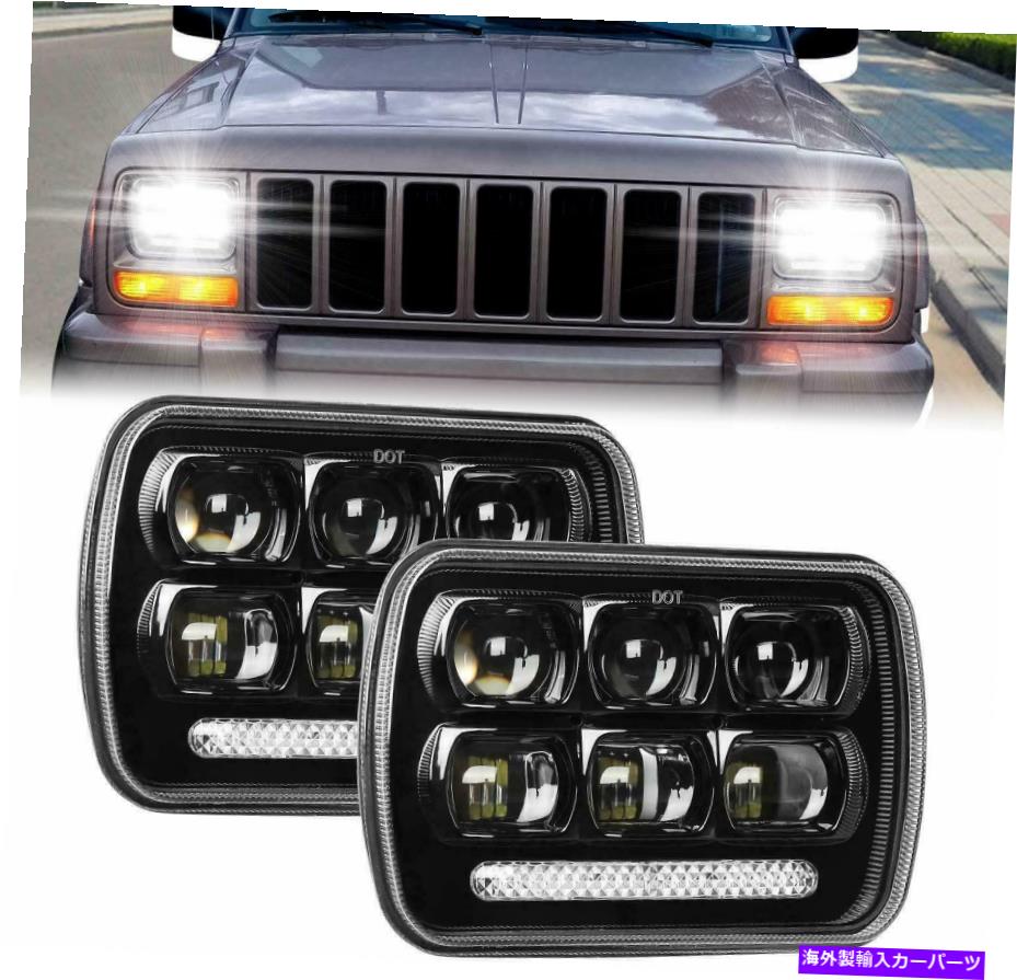 USヘッドライト Tacoma Tundra 4Runnerのためのペア5x7INCH LEDヘッドライト高ローDRLプロジェクタービーム Pair 5x7inch LED Headlight High Low DRL Projector Beam for Tacoma Tundra 4Runner【並行輸入品】｜Us Custom Parts Shop USDM