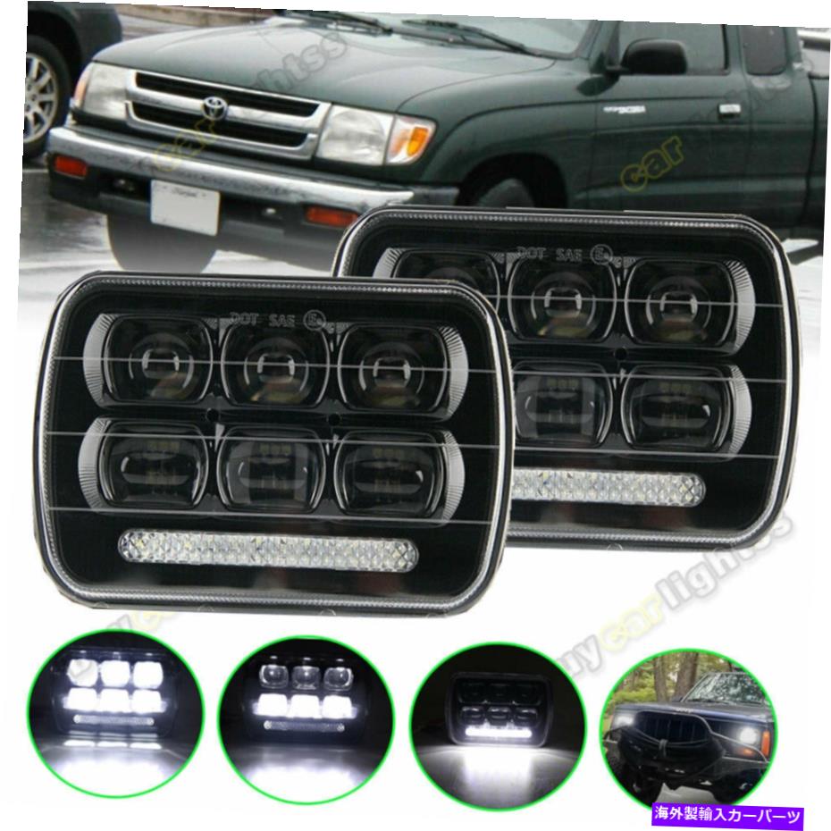 USヘッドライト TACOTA 95-97 TACOMA＆88-95ピックアップ用ペア5X7 '' 7x6 '' LEDヘッドライトHI / LO DRL Pair 5x7'' 7x6'' LED Headlight Hi/Lo DRL for Toyota 95-97 Tacoma & 88-95 Pickup【並行輸入品】