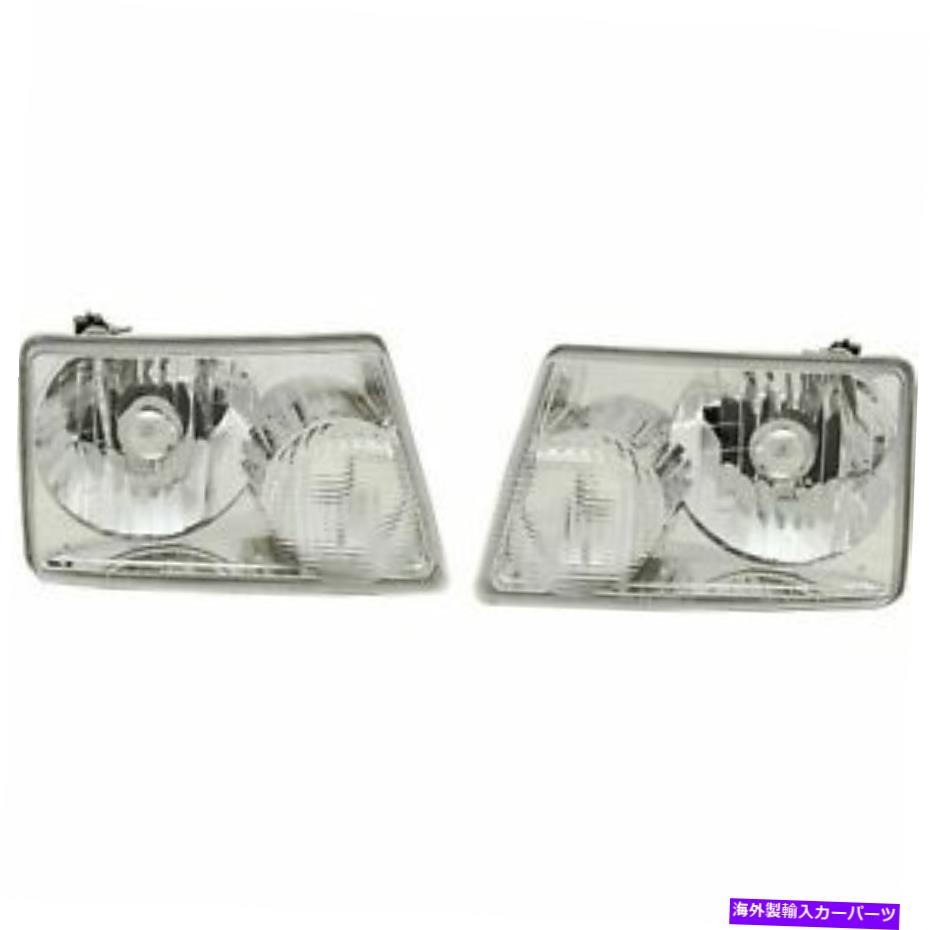 USヘッドライト 2001年-2011 FDレンジャーピックアップヘッドライト右＆左ペアセット Fits For 2001 -2011 FD Ranger Pick Up Headlight Right & Left Pair Set【並行輸入品】
