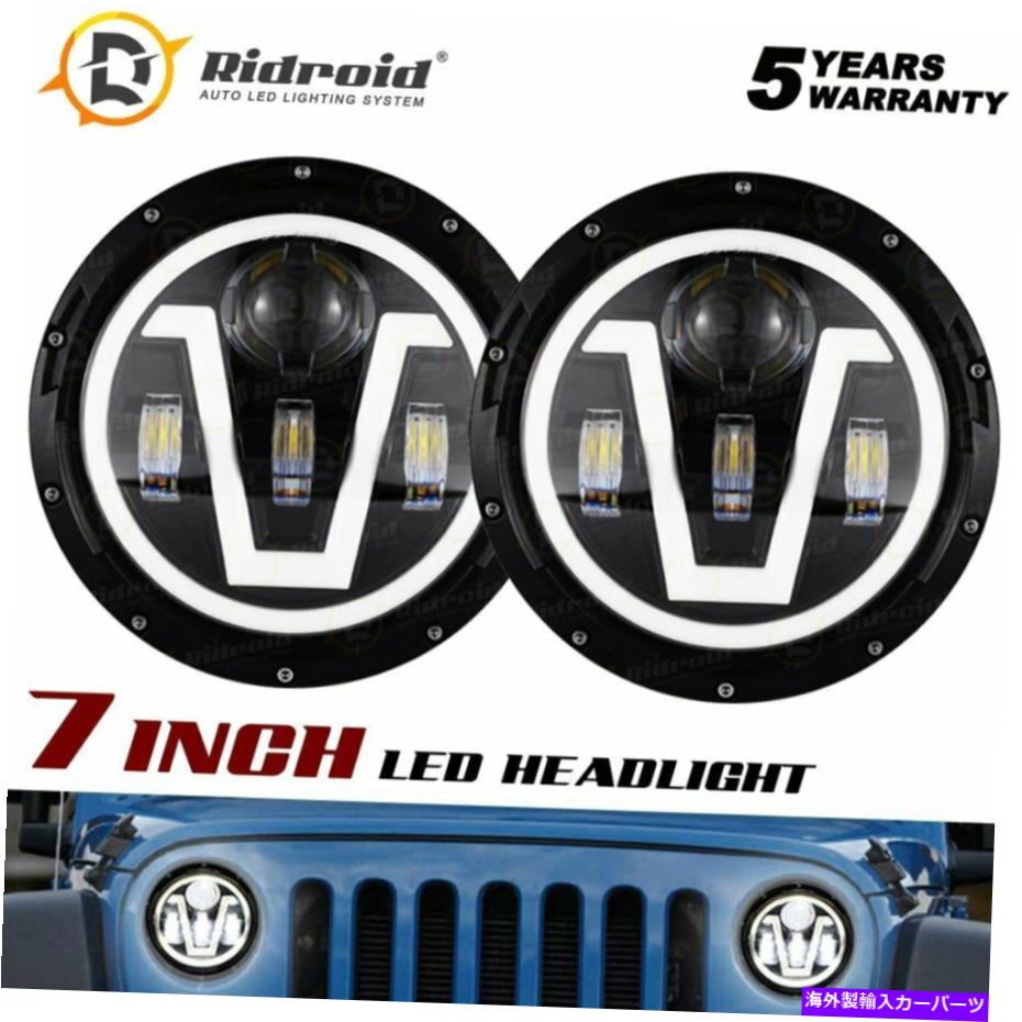 USヘッドライト 7 "Freightliner Centuryクラス1996-2011 fld112のためのHalo Angelの目を導きました 7" LED Headlight Halo Angel Eyes For Freightliner Century Class 1996-2011 FLD112【並行輸入品】｜Us Custom Parts Shop USDM