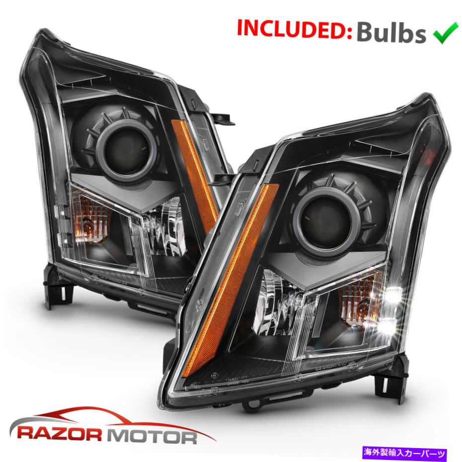 USヘッドライト Cadillac SRXハロゲンヘッドライトブラックヘッドランプ交換用LED 2010-2016 LED 2010-2016 For Cadillac SRX Halogen Headlights Black Headlamps Replacement【並行輸入品】