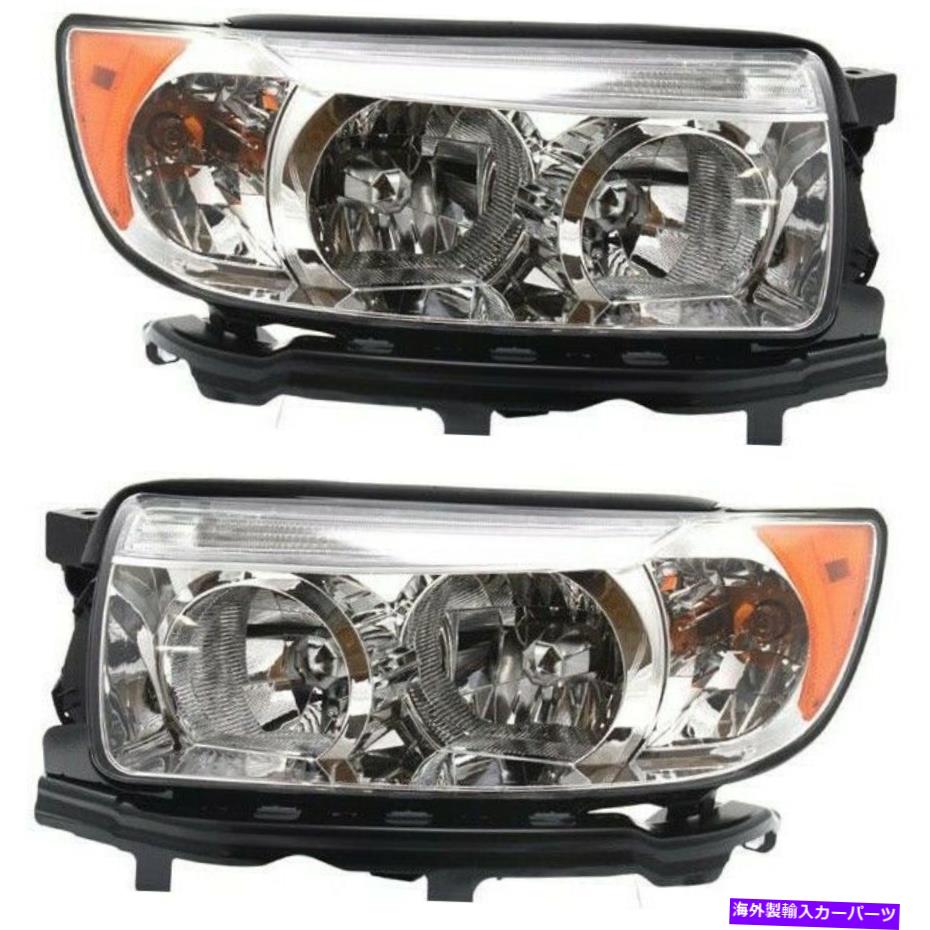 USヘッドライト Headlight 2006-2008 Subaru Foresterワゴン左右電球2pc Headlight Set For 2006-2008 Subaru Forester Wagon Left and Right With Bulb 2Pc【並行輸入品】 59,601円