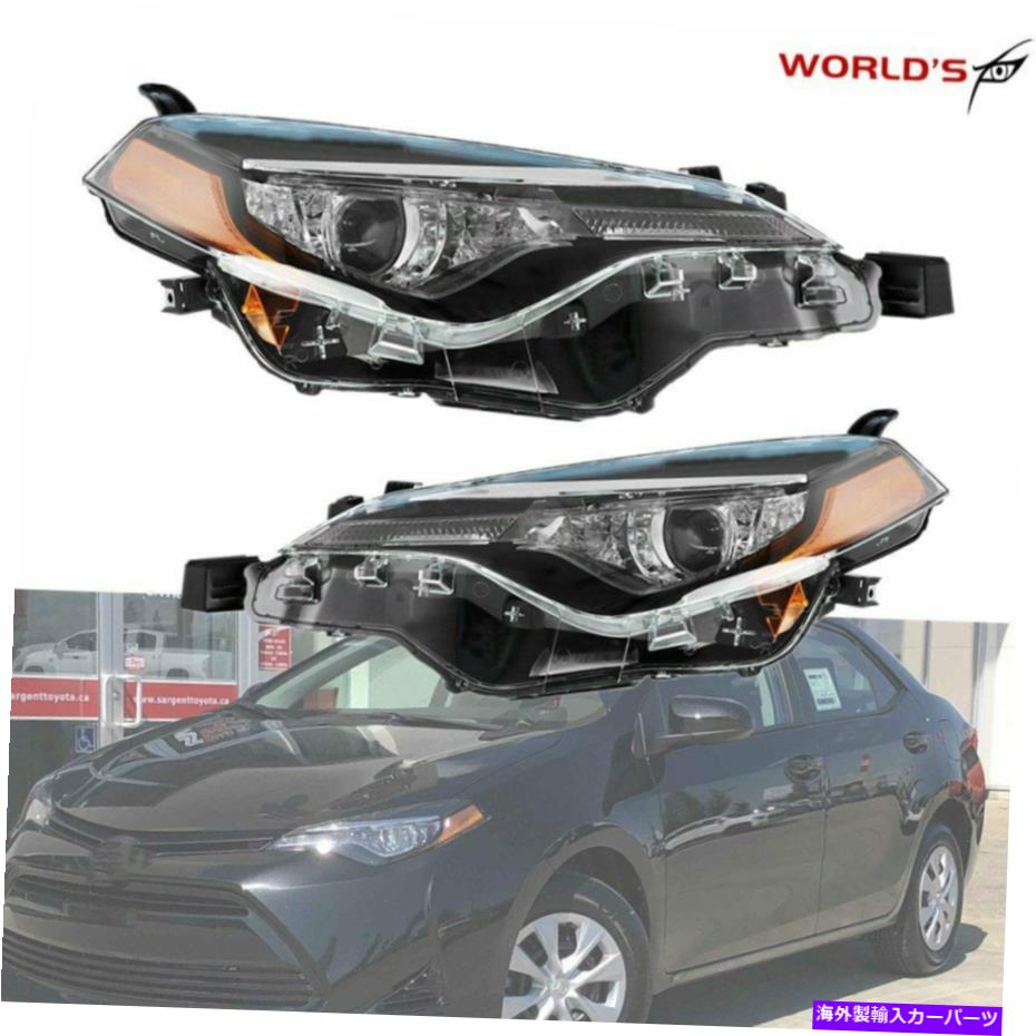 USヘッドライト Toyota Corolla Lle Lee Eco 2017 2018 2018 2018 20192PC左+右ペア Headlight Lamp for Toyota Corolla L Le Le Eco 2017 2018 20192pc Left+Right Pair【並行輸入品】
