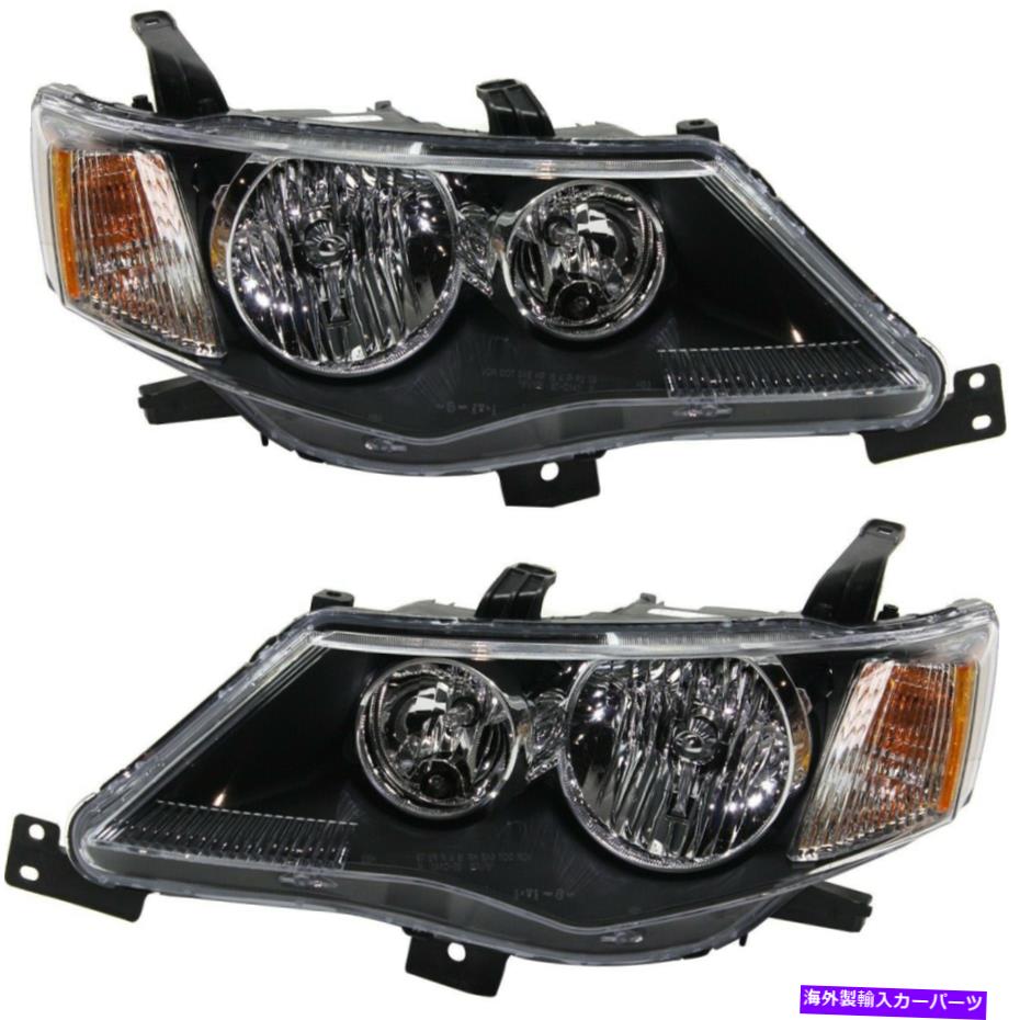 USヘッドライト Headlight 2007 - 2009年のMitsubishi Outlanderが球根2pcで左右に設定 Headlight Set For 2007-2009 Mitsubishi Outlander Left and Right With Bulb 2Pc【並行輸入品】|Us Custom Parts Shop USDM