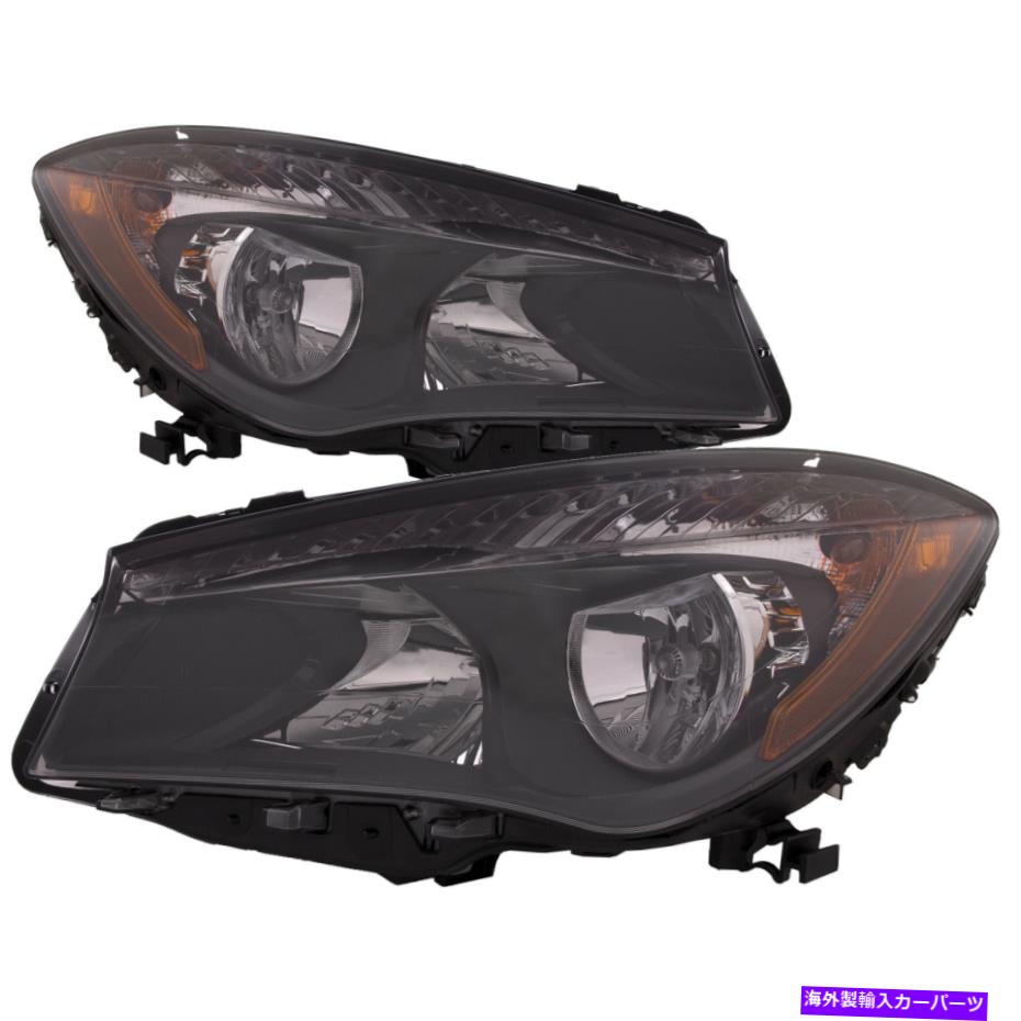 USヘッドライト 2014-2019メルセデスベンツCLA250 / CLA45 AMG用ヘッドライトセットハロゲンブラック Headlight Set Halogen Black For 2014-2019 Mercedes Benz CLA250/CLA45 AMG【並行輸入品】