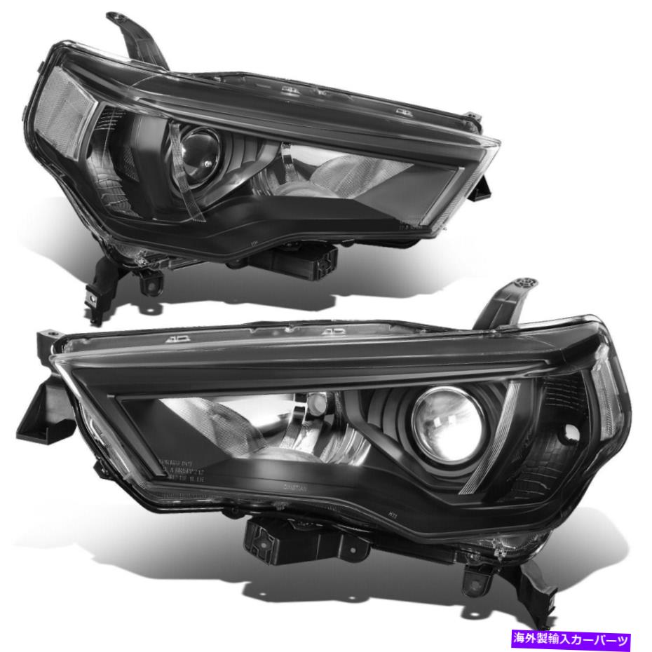 USヘッドライト 2014-2020トヨタ4RUNNERブラッククリア信号プロジェクターヘッドライトヘッドランプ For 2014-2020 Toyota 4Runner Black Clear Signal Projector Headlight Headlamp【並行輸入品】