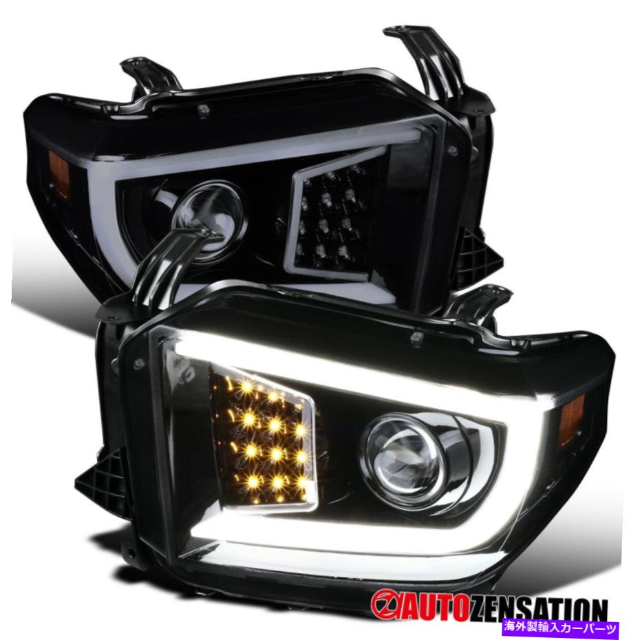 USヘッドライト 2014-2021トヨタツンドラブラックスモークプロジェクターヘッドライト+ LEDシグナルバー For 2014-2021 Toyota Tundra Black Smoke Projector Headlights+LED Signal Bar【並行輸入品】｜Us Custom Parts Shop USDM