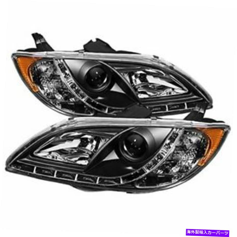 USヘッドライト スパイダーオートマツダ3セダンブラックDRL LEDクリスタルヘッドライト Spyder Auto Mazda 3 Sedan Black DRL LED Crystal Headlight【並行輸入品】