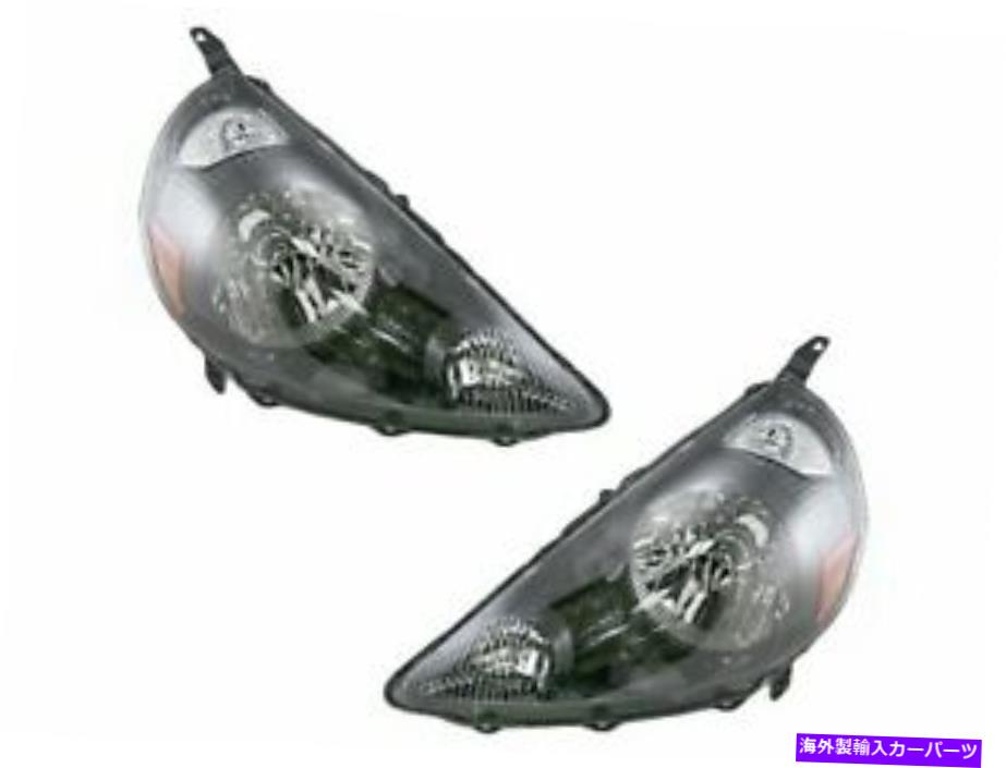 USヘッドライト ヘッドライトアセンブリは2007年から2008年のホンダフィットD989HJドライバー＆旅客側 Headlight Assembly Set For 2007-2008 Honda Fit D989HJ Driver & Passenger Side【並行輸入品】