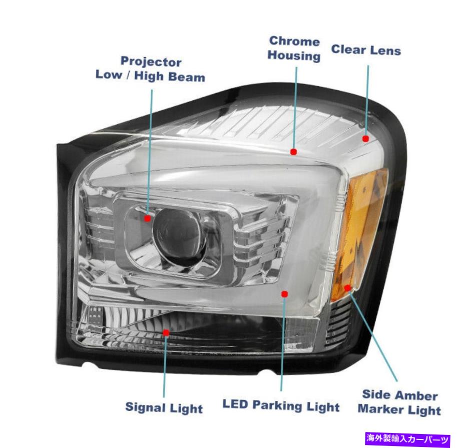 USヘッドライト 2004年2006年2006年のDurango LEDチューブプロジェクターヘッドライトヘッドランプクロム For 2004 2005 2006 Dodge Durango LED Tube Projector Headlights Headlamps Chrome【並行輸入品】｜Us Custom Parts Shop USDM 61,986円