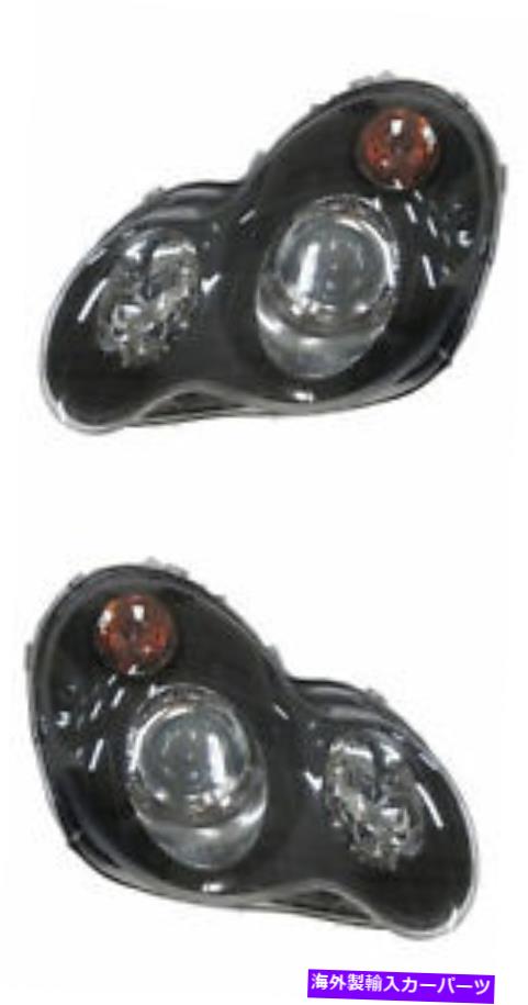 USヘッドライト 2001-2007メルセデスベンツCクラスヘッドライトペアセット For 2001-2007 Mercedes Benz C Class Headlight Pair Set【並行輸入品】