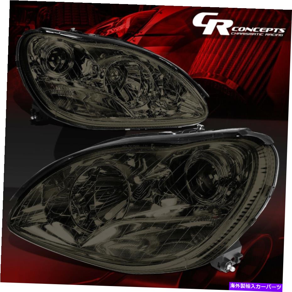 USヘッドライト ペアスモークプロジェクターヘッドライト/ランプLH + RH 00-06メルセデスベンツSクラスW220 PAIR SMOKED PROJECTOR HEADLIGHT/LAMPS LH+RH FOR 00-06 MERCEDES BENZ S-CLASS W220【並行輸入品】