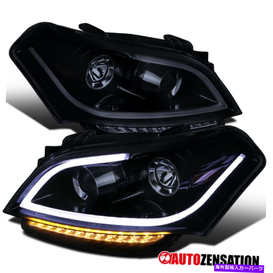 USヘッドライト 2010-2011キアソウル光沢のある黒い煙プロジェクターヘッドライト+ LEDシグナルランプ For 2010-2011 Kia Soul Glossy Black Smoke Projector Headlights+LED Signal Lamps【並行輸入品】