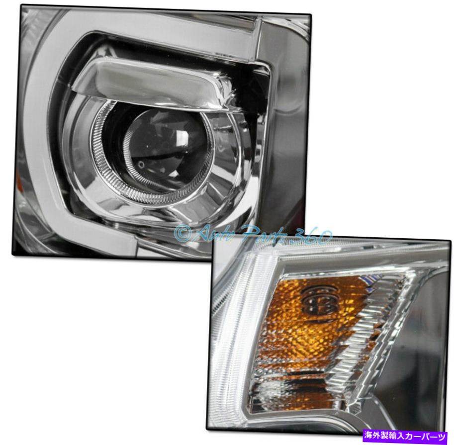 USヘッドライト 12-15トヨタタコマモノアイLEDクロムプロジェクターヘッドライトヘッドランプランプ FOR 12-15 TOYOTA TACOMA MONO-EYE LED CHROME PROJECTOR HEADLIGHTS HEADLAMPS LAMPS【並行輸入品】