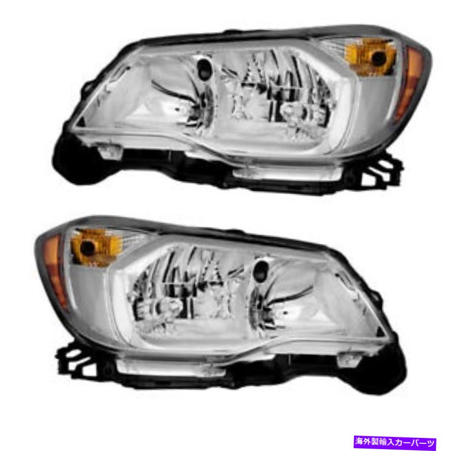 USヘッドライト 14-16フェスターフロントヘッドライトヘッドランプハロゲンヘッドライトランプセットペア For 14-16 Forester Front Headlight Headlamp Halogen Head Light Lamp Set Pair【並行輸入品】