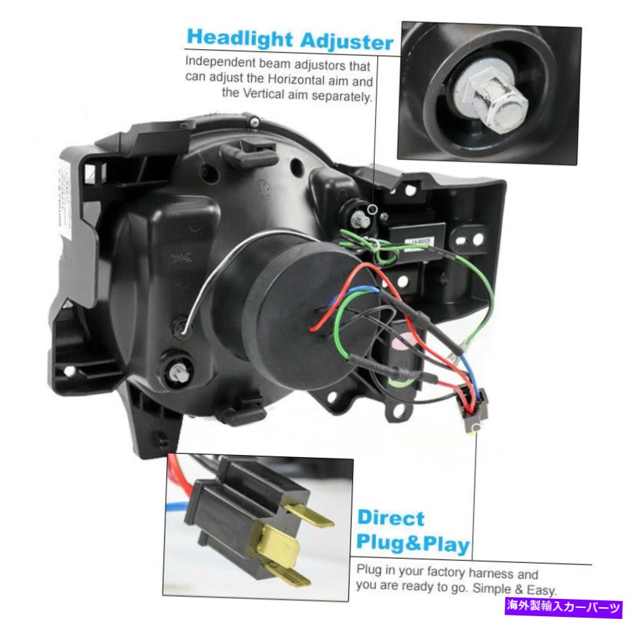 USヘッドライト 07-14トヨタFJ CRUISER LEDチューブプロジェクションカーブラックヘッドライト+ブルーDRL信号 For 07-14 Toyota FJ Cruiser LED Tube Projectcor Black Headlight +Blue DRL Signal【並行輸入品】 62,780円