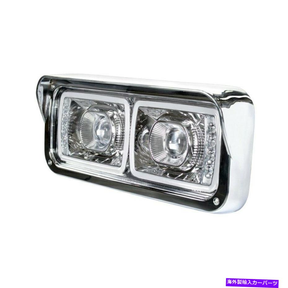 USヘッドライト PeterBilt 379 85-07運転側Chrome HaloプロジェクターLEDヘッドライト For Peterbilt 379 85-07 Driver Side Chrome Halo Projector LED Headlight【並行輸入品】 62,780円