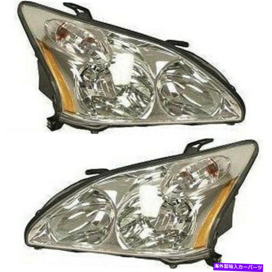 USヘッドライト フロントハロゲンヘッドライトヘッドランプライトランプペアセットRX350 RX330 Front Halogen Headlights Headlamps Lights Lamps Pair Set for Lexus RX350 RX330【並行輸入品】