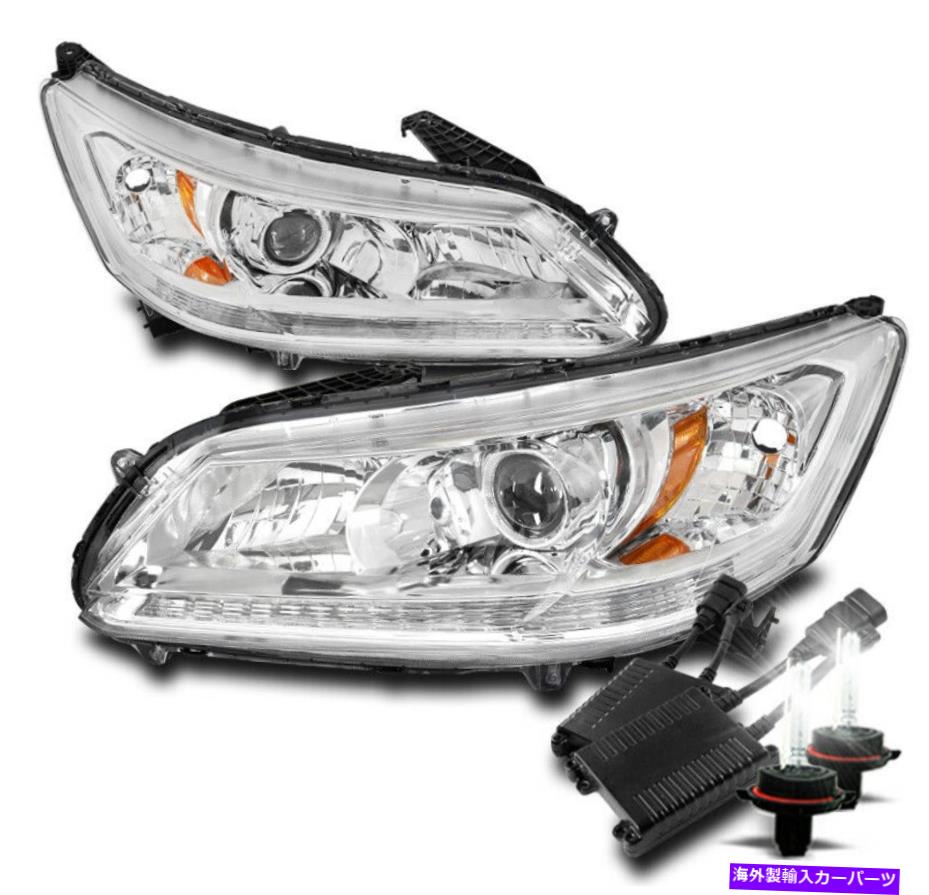 USヘッドライト 2013-2015ホンダアコードセダン4DR ChromeプロジェクターヘッドライトW / 50W 8K HIDセット For 2013-2015 Honda Accord Sedan 4DR Chrome Projector Headlight w/50W 8K HID Set【並行輸入品】