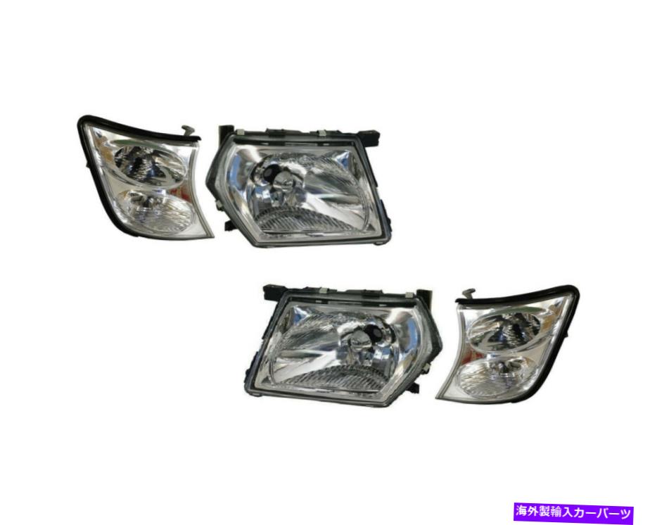 USヘッドライト *新*ヘッドライトコーナーランプスーツ日産パトロールGU Y61 2001 - 2004ペアLH＆RH *NEW* HEAD LIGHT CORNER LAMP SUIT NISSAN PATROL GU Y61 2001 - 2004 PAIR LH & RH【並行輸入品】