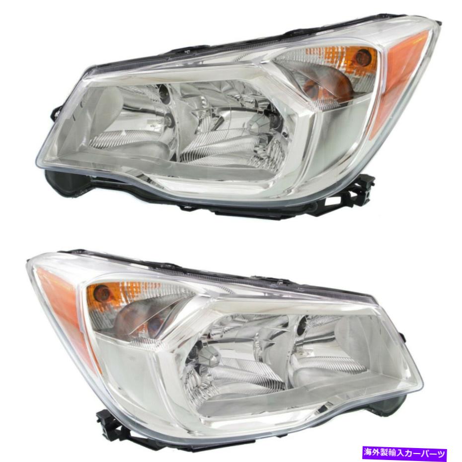 USヘッドライト 2014-2016 Subaru ForesterのヘッドライトセットLEFTER、右電球CAPA 2PC Headlight Set For 2014-2016 Subaru Forester Left and Right With Bulb CAPA 2Pc【並行輸入品】