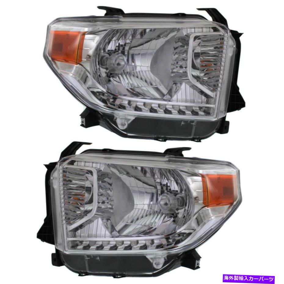 USヘッドライト 2014-2017トヨタツンドラのヘッドライトセットLevel Adjuster 2PC Headlight Set For 2014-2017 Toyota Tundra Left and Right With Level Adjuster 2Pc【並行輸入品】