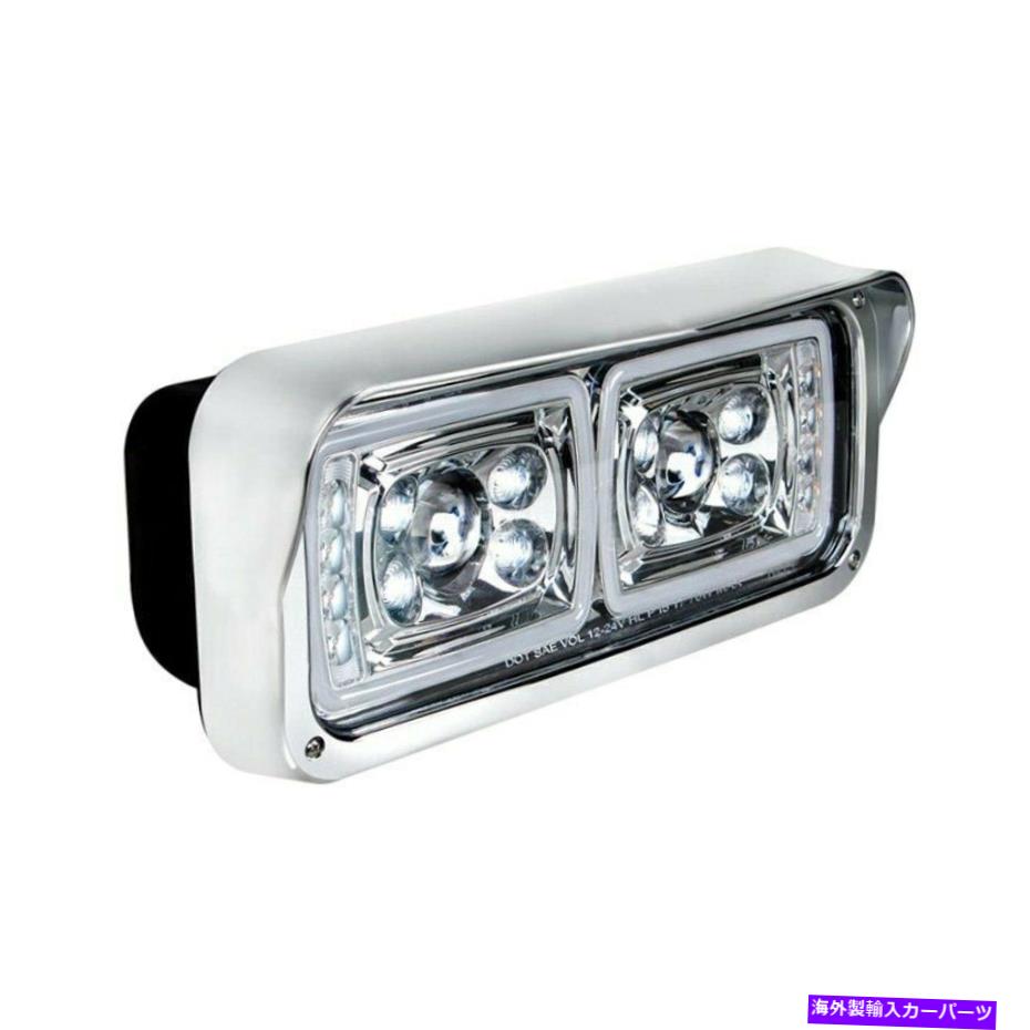 USヘッドライト Western Star 4900 81-01客サイドクロームHaloプロジェクターLEDヘッドライト For Western Star 4900 81-01 Passenger Side Chrome Halo Projector LED Headlight【並行輸入品】|Us Custom Parts Shop USDM