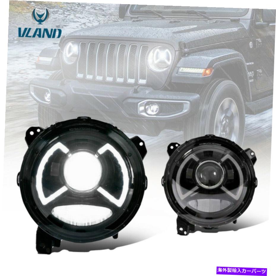 USヘッドライト フルLEDプロジェクターのヘッドライト2018-2019ジープラングラーJL JK TLのためのフロントランプ Full LED Projector Headlights Front Lamps For 2018-2019 Jeep Wrangler JL JK TL【並行輸入品】｜Us Custom Parts Shop USDM 108,366円