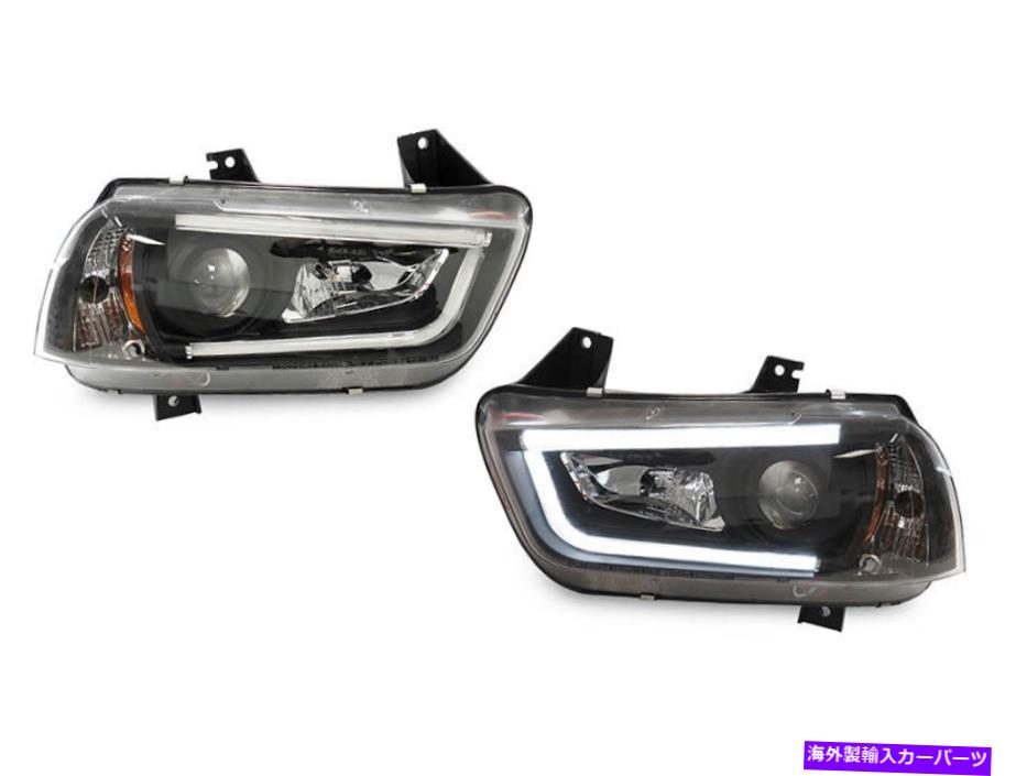USヘッドライト 11-14ダッジチャージャープラズマLEDライトバーDRLブラックプロジェクターハロゲンヘッドランプ 11-14 Dodge Charger Plasma LED Light Bar DRL Black Projector Halogen Headlamps【並行輸入品】 62,780円
