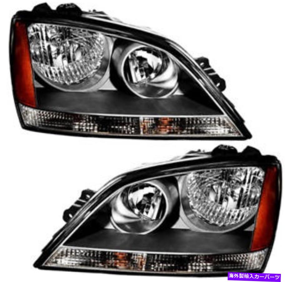 USヘッドライト ヘッドランプヘッドライト2005-2006 Kia Sorento（W / Sport Package） Headlamps Headlights w/Bulb Pair Set for 2005-2006 Kia Sorento (w/Sport Package)【並行輸入品】