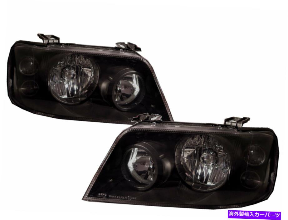 USヘッドライト Escape MK1 2004-2007 FaceLift SUV 5D Ford LHDのためのブラック ESCAPE MK1 2004-2007 FACELIFT SUV 5D Clear Headlight Black for FORD LHD【並行輸入品】