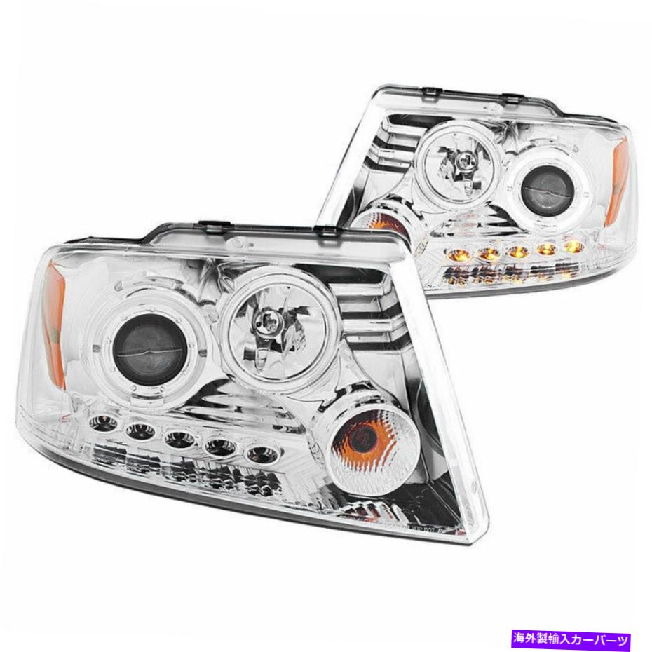 USヘッドライト Haloクリアレンズクロムを持つヘッドライトアセンブリプロジェクター左、右Anzo 111029 Headlight Assembly-Projector with Halo Clear Lens Chrome Left,Right Anzo 111029【並行輸入品】