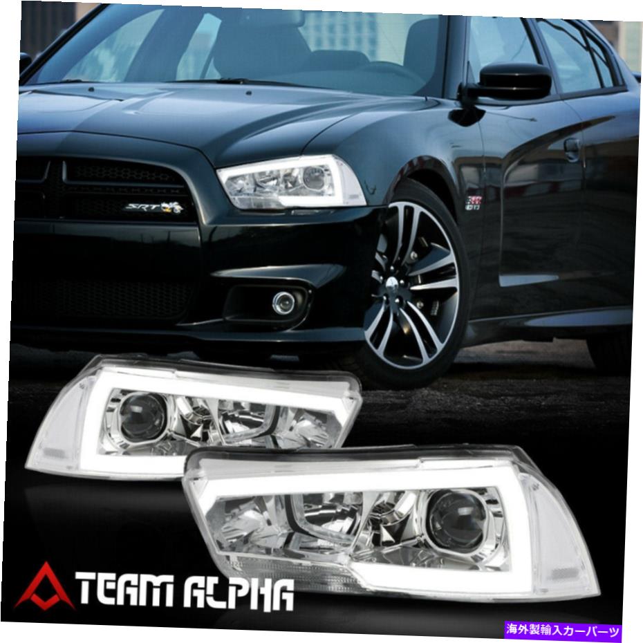 USヘッドライト 2011-2014 Dodge Charger {LED C-BAR}クロム/クリアコーナープロジェクターヘッドライト Fits 2011-2014 Dodge Charger {LED C-BAR} Chrome/Clear Corner Projector Headlight【並行輸入品】 61,191円