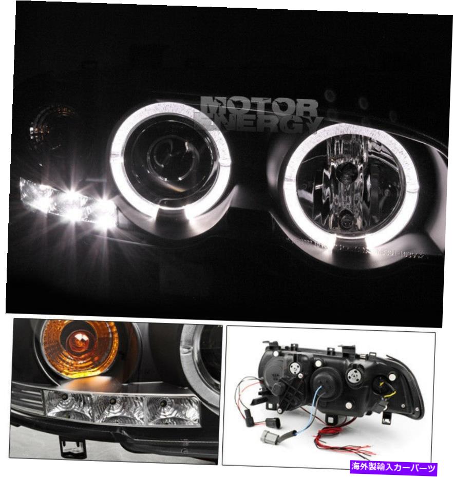 USヘッドライト 00-03 BMW E46 3シリーズ2DR Halo DRL LEDブラックプロジェクターヘッドライト+ 50W HID 6000K 00-03 BMW E46 3 SERIES 2DR HALO DRL LED BLACK PROJECTOR HEADLIGHTS+50W HID 6000K【並行輸入品】｜Us Custom Parts Shop USDM