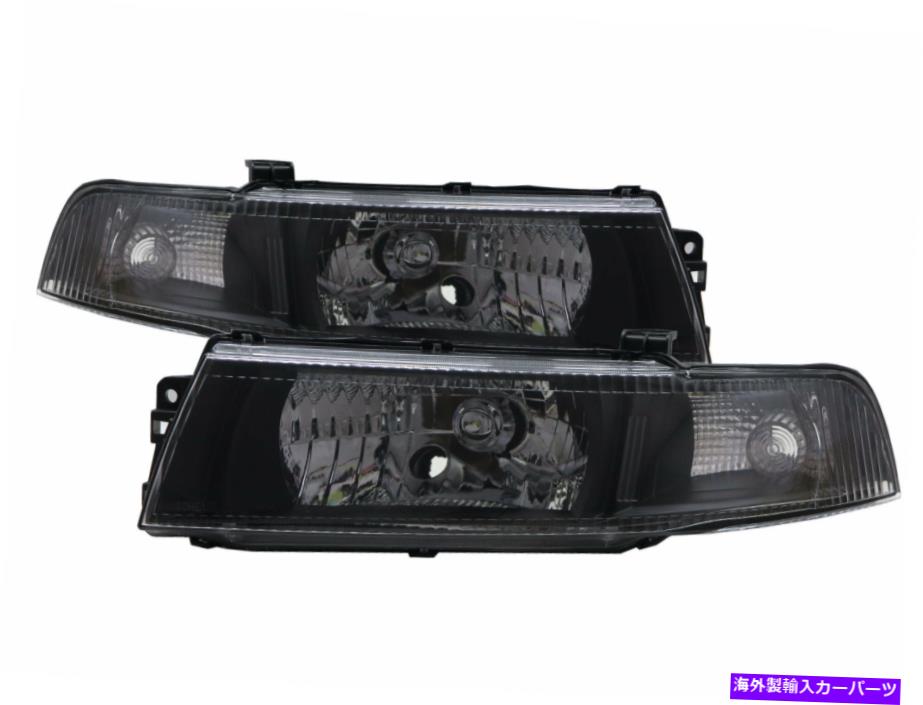 USヘッドライト MIRAGE 1998-2001セダン4DクリアヘッドライトブラックLHD MIRAGE 1998-2001 Sedan 4D Clear Headlight Black for Mitsubishi LHD【並行輸入品】