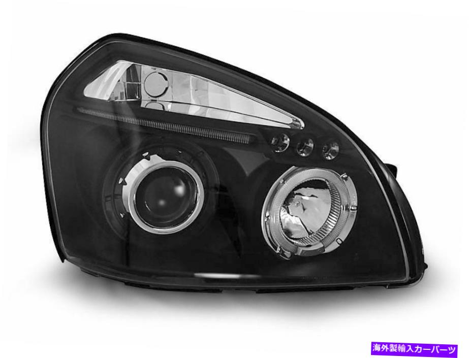 USヘッドライト Hyundai Tucson 07-10ブラックのための天使の目を持つヘッドライト Headlights with ANGEL EYES for HYUNDAI TUCSON 07-10 black【並行輸入品】