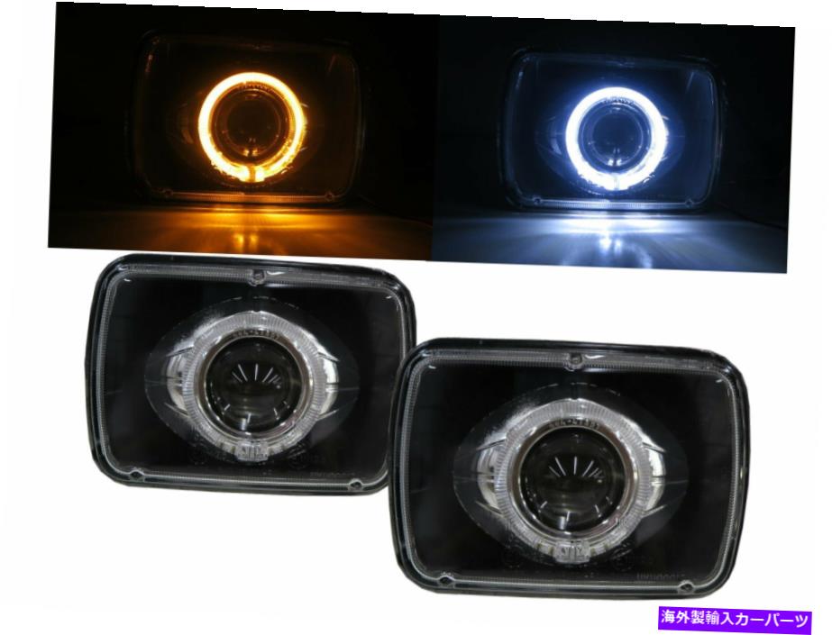 USヘッドライト C1500 / C2500 / C3500 79-01ガイドLED Angel-Eye Projector Headlight BK GMC LHD C1500/C2500/C3500 79-01 Guide LED Angel-Eye Projector Headlight BK for GMC LHD【並行輸入品】|Us Custom Parts Shop USDM