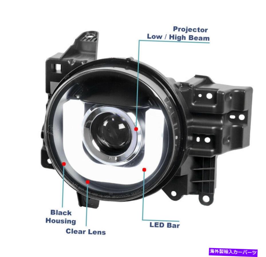 【楽天市場】USヘッドライト 20072014トヨタFJ CRUISER LEDチューブハロゲンプロジェクションカーヘッドライトランプ