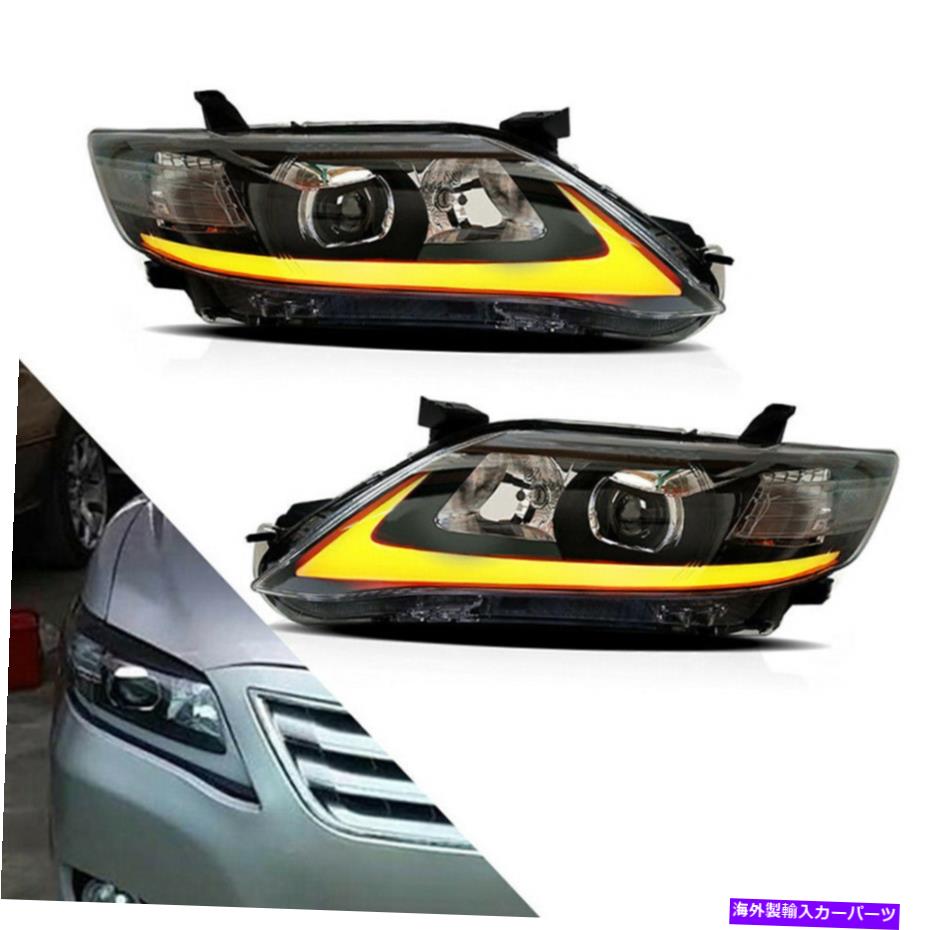 USヘッドライト トヨタカムリ2010-2011ヘッドライトアセンブリ交換クロームフロントLEDランプ For Toyota Camry 2010-2011 Headlight Assembly Replacement Chrome Front LED Lamp【並行輸入品】