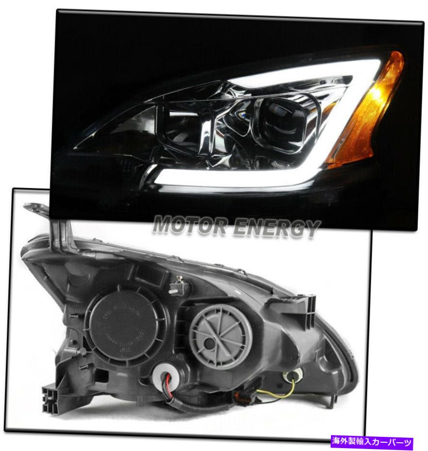 USヘッドライト 13-15 SENTRA LEDクロムプロジェクターヘッドライトヘッドランプランプW /バンパーブルーDRL FOR 13-15 SENTRA LED CHROME PROJECTOR HEADLIGHTS HEADLAMP LAMP W/BUMPER BLUE DRL【並行輸入品】