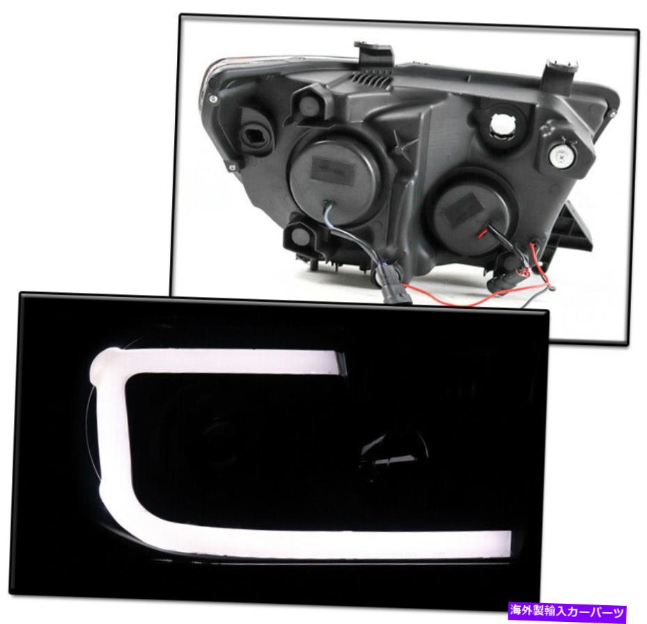 USヘッドライト 07-13トヨタツンドラ/ 08-17 Sequoia SMD LEDプロジェクターヘッドライトランプブラック FOR 07-13 TOYOTA TUNDRA/08-17 SEQUOIA SMD LED PROJECTOR HEADLIGHTS LAMPS BLACK【並行輸入品】